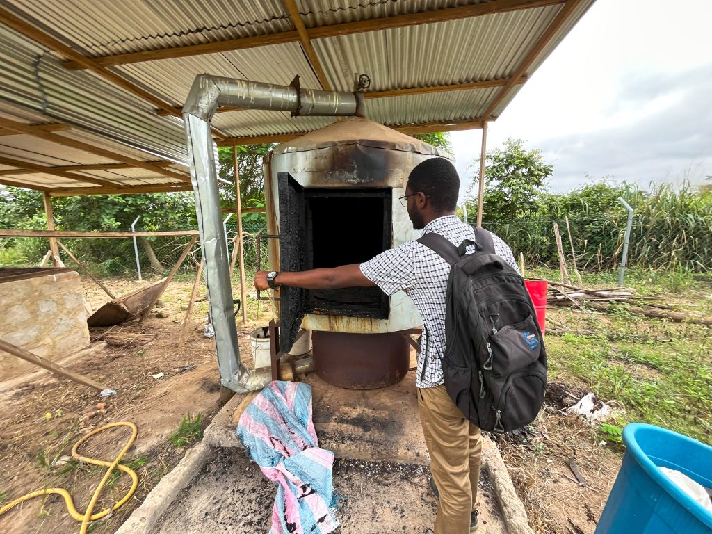 HARRY FYNN AMOAFO AT CSIR-BIOCHAR-PRODUCTION-KILN-A