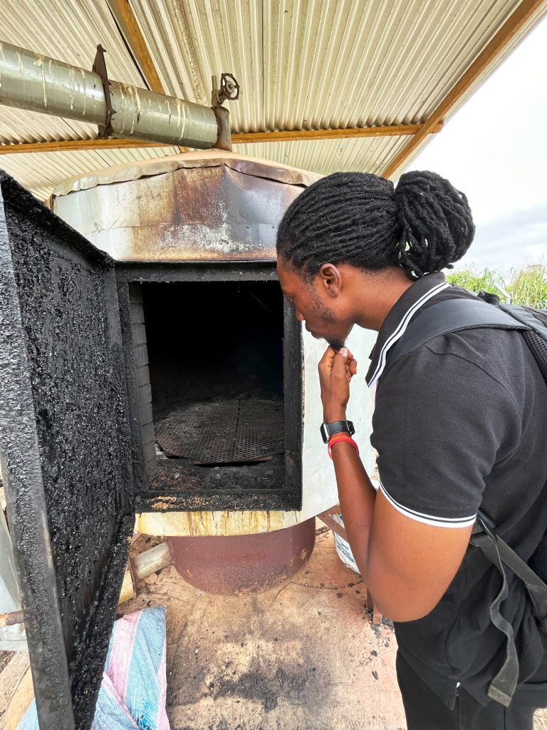 HARRY FYNN AMOAFO AT CSIR-BIOCHAR-PRODUCTION-KILN-A